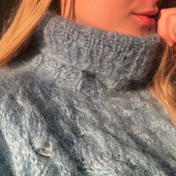 Michael Kors Collection Sweaters - MICHAEL KORS Runway soft chunky kid mohair cables